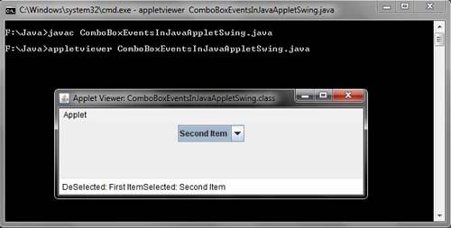 Java - JComboBox Selection Change Listener Example