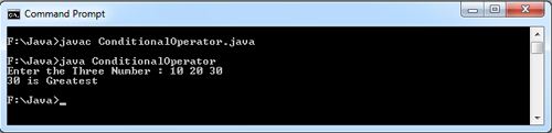 Conditional Operator in Java with Example
