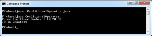 Conditional Operator In Java With Example