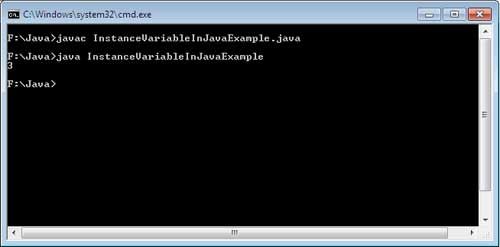 Instance Variable in Java Example