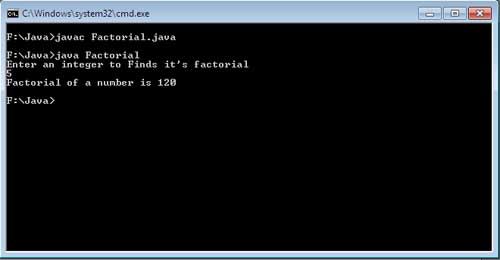 Program To Calculate Factorial In Java