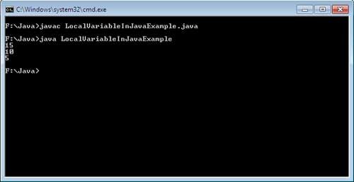local-variable-in-java-example