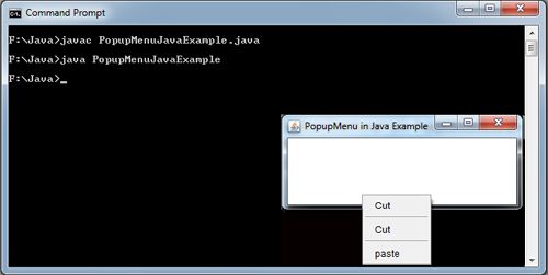 PopupMenu in Java Example