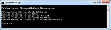 Abstract Methods and Classes in Java Example