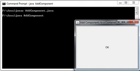 Add Components to a Container in Java Example