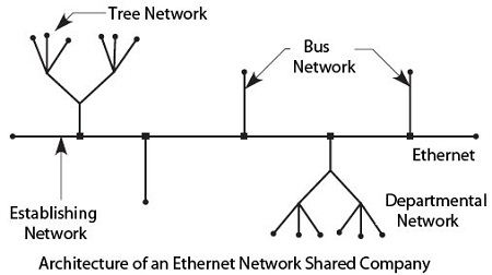 Architecture of an Ethernet Network shared company