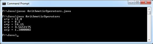 Arithmetic Operators in Java Examples