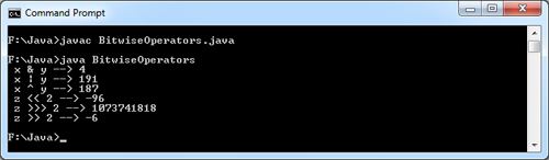 Bitwise Operators in Java Example