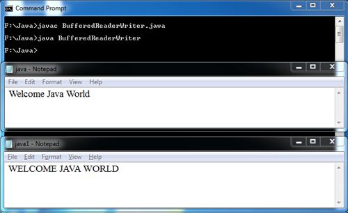 BufferedReader and Writer Example in Java