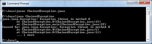 Chained Exceptions in Java Example
