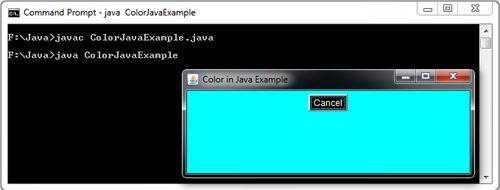 Color in Java Example