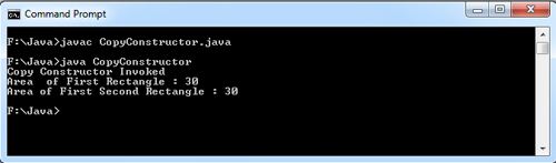 Copy Constructor in Java Example