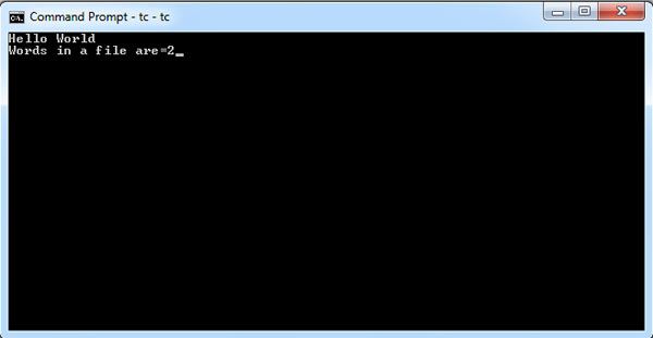 C Program Count the Numbers of Words in a File 