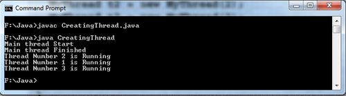 Creating Thread Using Thread Class in Java Example