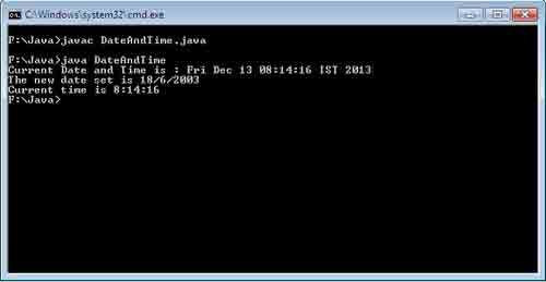 System Date and Time in Java