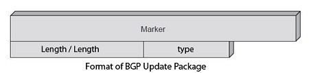 Format of BGP update package
