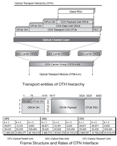 Frame structure and rates of OTN interface