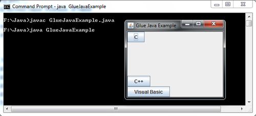 GLUE in Java Swing Example