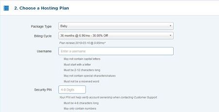Hosting Plan contract
