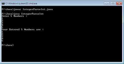 Integer.parseInt(string) in Java 