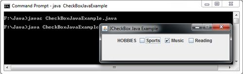 JCheckBox in Java Swing Example