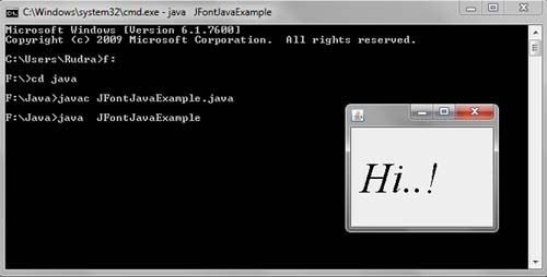 Font in Java Swing Example