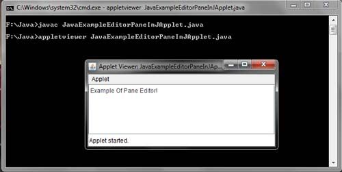 JEditorPane Example in Java Swing