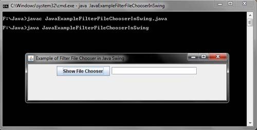 FileFilter Java Swing Example