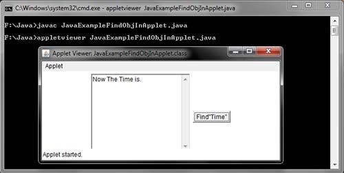 Find in Java Applet Example