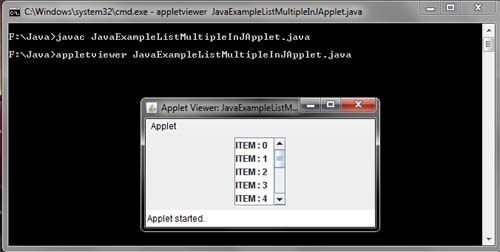 ListMultiple in Java Swing Example