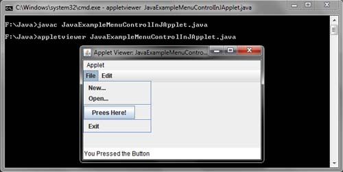 Menu Control in Java Swing Example