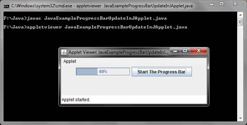 JProgressBar Update in Java Example