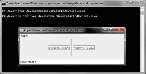 JSeparator Java Example