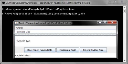 JSplitPane Java Example