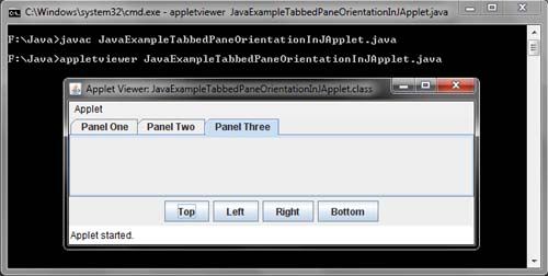 JTabbedPane Orientation in Java Example