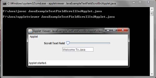Java Swing JTextField Scrollbar Example