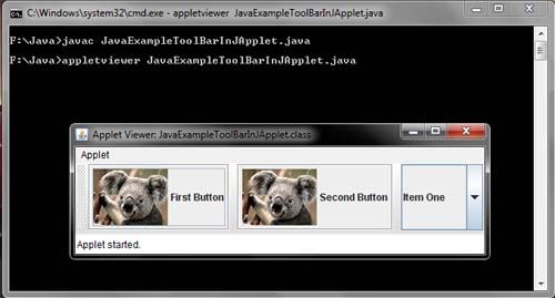 JToolBar in Java Swing Example