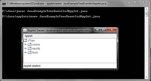 JTree Events Example in Java