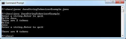 Java StringTokenizer example