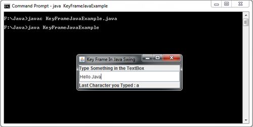 Key Frame in Java Swing Example
