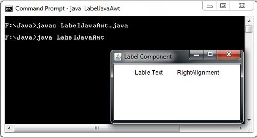 Label in Java Awt Example