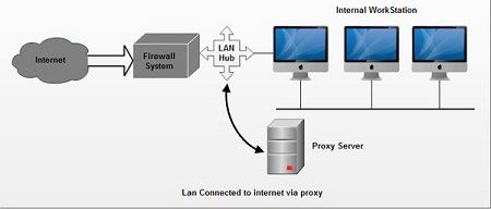 Lan Connected to internet via Proxy