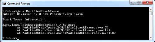 Modified Stack Trace