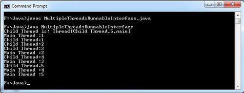 Multiple Threads in Java by Implementing Runnable Interface