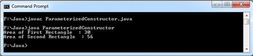 Parameterized Constructor in Java Example
