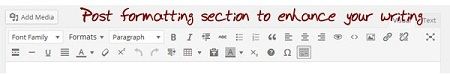 Post formatting section