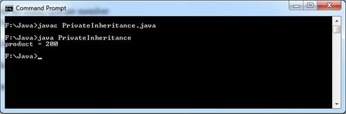 Private Inheritance in Java Example