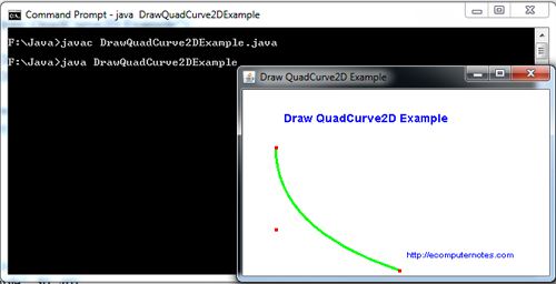 QuadCurve2D Java Example