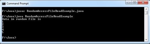 Java RandomAccessFile 