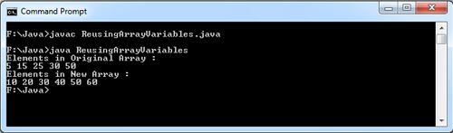 Reusing Array Variables in Java